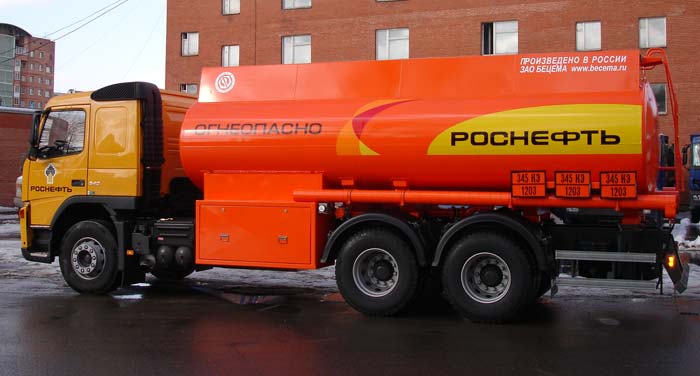 BCM-112.4 tanker truck for light petroleum products on VOLVO FM 6х4 chassis, 09G2S steel